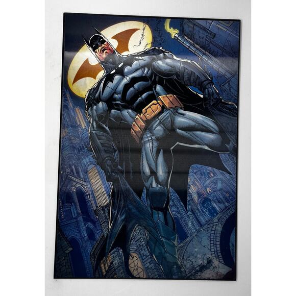 Batman Holographic sign Pre-Owned in good condition size 19 x 12.5 in size - Picture 1 of 6